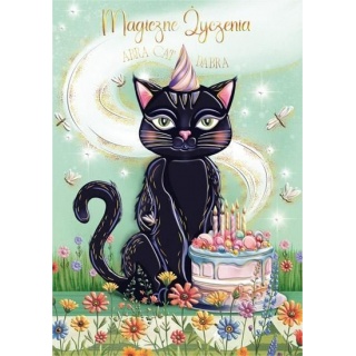 Karnet A5 WITCH CAT, Karnety, kartki okolicznościowe, Art. dekoracyjne i prezentowe