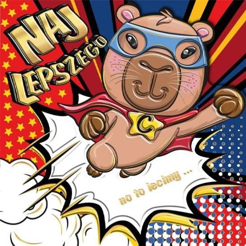 Karnet wycinany KW SUPER KAPIBARA, Karnety, kartki okolicznościowe, Art. dekoracyjne i prezentowe