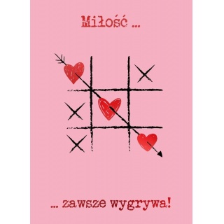 KARNET B6 Walentynki K&Oacute;ŁKO I KRZYŻYK, Karnety, kartki okolicznościowe, Art. dekoracyjne i prezentowe
