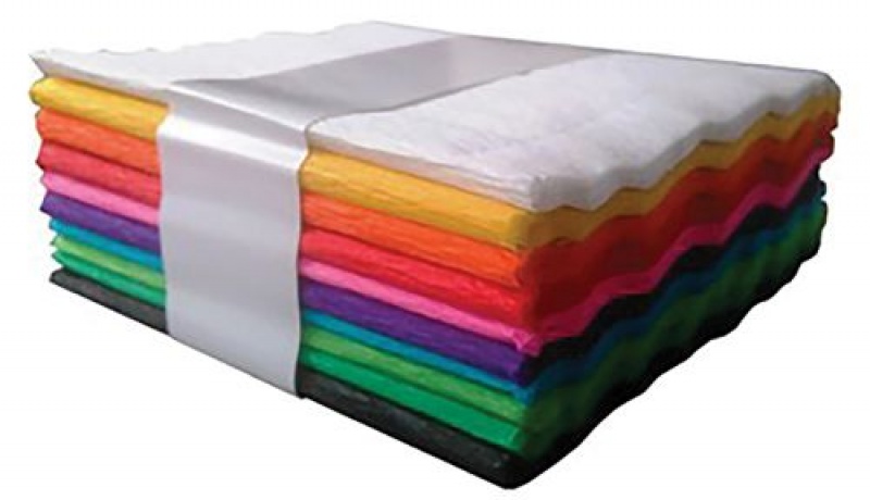 Bibuła kostka 10 kol., Bibuła, krepina, Plastyka