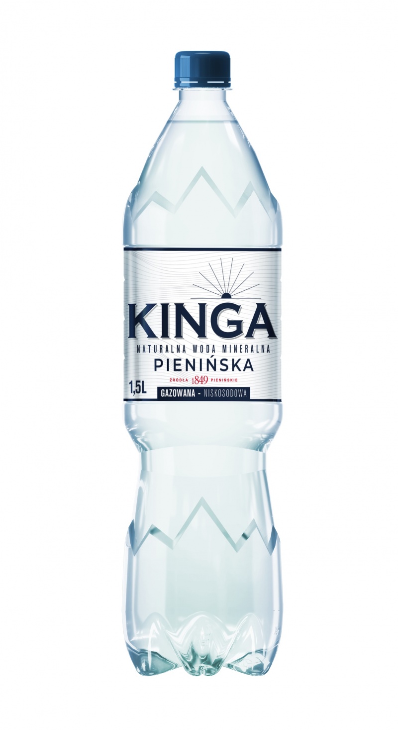 Woda mineralna KINGA PIENIŃSKA, gazowana, 1,5l, kaucja, Woda, Artykuły spożywcze