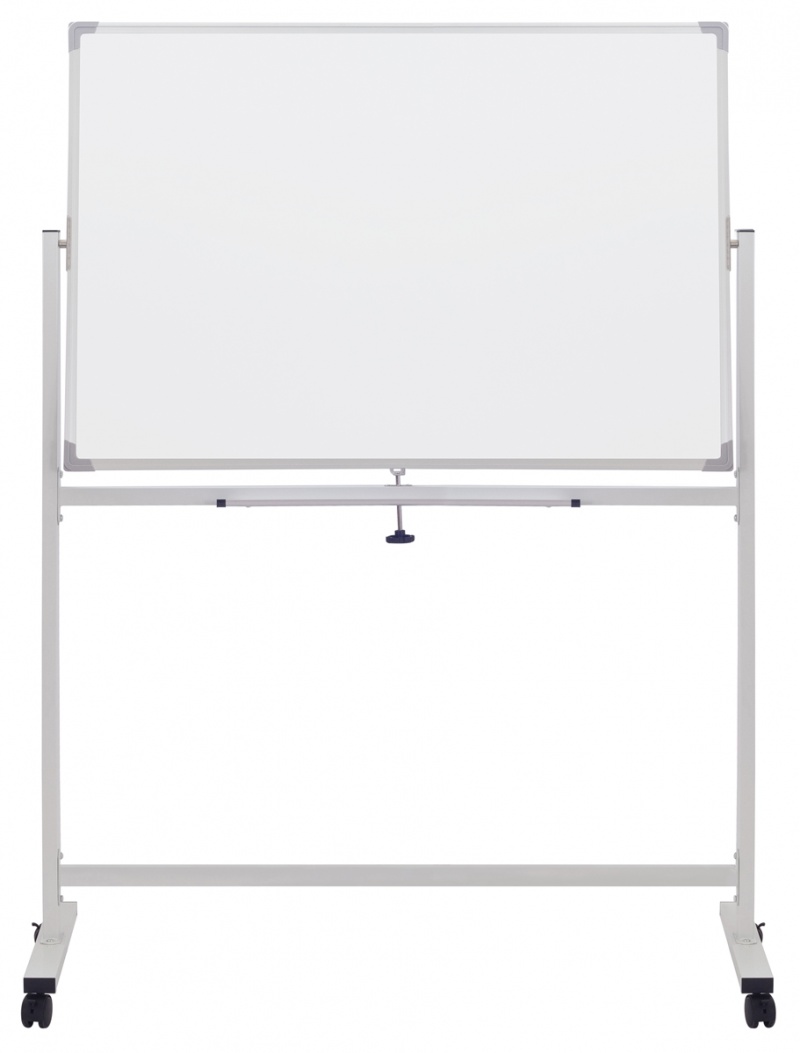 Tablica mobilna suchoś. -magn. OFFICE PRODUCTS, dwustronna, lakierowana, rama aluminiowa, 110x75cm, biała, Tablice suchościeralne, Prezentacja