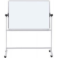Tablica mobilna suchoś. -magn. OFFICE PRODUCTS, dwustronna, lakierowana, rama aluminiowa, regulacja kąta nachylenia, 200x100cm, biała, Tablice suchościeralne, Prezentacja