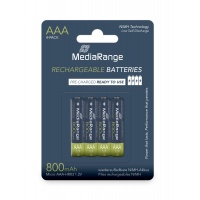 Akumulator MEDIARANGE AAA, NiMH, 800mAh, blister, 4 szt., Baterie, Urządzenia i maszyny biurowe