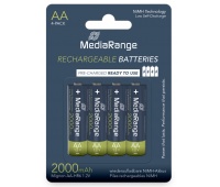 Akumulator MEDIARANGE AA, NiMH, 2000mAh, blister, 4 szt., Baterie, Urządzenia i maszyny biurowe