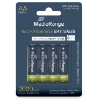 Akumulator MEDIARANGE AA, NiMH, 2000mAh, blister, 4 szt., Baterie, Urządzenia i maszyny biurowe