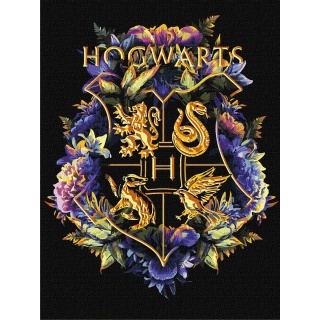 Malowanie po numerach IDEYKA, 30x40cm, metallic, Harry Potter - Herb Hogwartu, 1 szt., Produkty kreatywne, Artykuły szkolne
