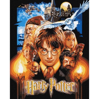 Malowanie po numerach IDEYKA, 40x50cm, metallic, Harry Potter: Plakat, 1 szt., Produkty kreatywne, Artykuły szkolne