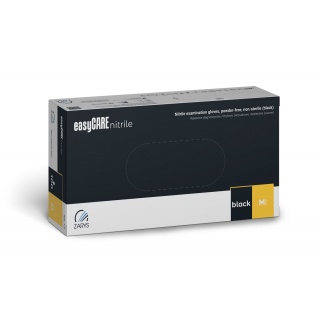 Rękawice nitrylowe, EASYCARE, 100 szt., rozmiar L, czarne, Rękawice, Ochrona indywidualna