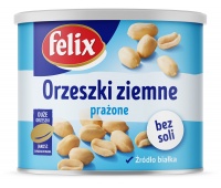 Orzeszki ziemne prażone FELIX, bez soli, puszka, 140g, Orzeszki, Artykuły spożywcze