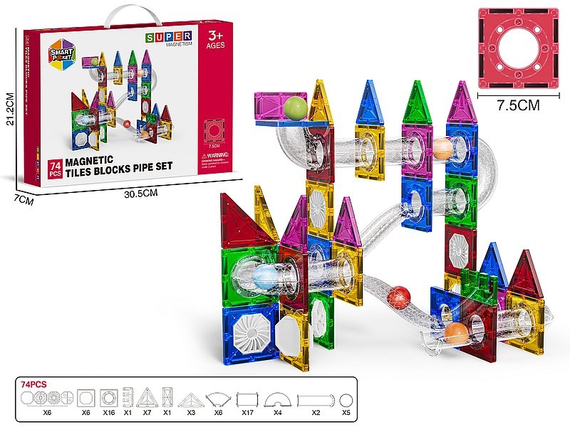 KLOCKI MAGNETYCZNE 4865, Klocki, Zabawki