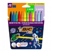 COLORING FELTPEN 12SZT.COSMO, Flamastry, Plastyka