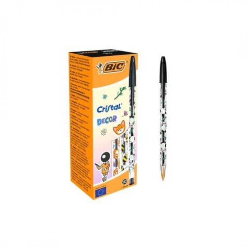 DŁUGOPIS CRISTAL KAWAII CZARNY, Długopisy, Art. do pisania i korygowania