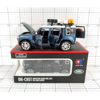 LAND ROVER DEFENDER 1:24 ŚW/DŹ METAL 3435, Pojazdy, Zabawki