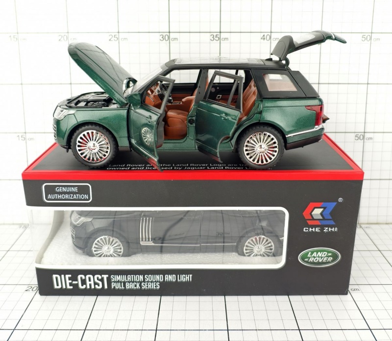 LAND ROVER 1:24 ŚW/DŹ METAL 3466, Pojazdy, Zabawki