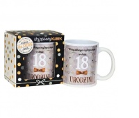 KUBEK OKOLICZNOŚCIOWY "18" MUCHA UR12-18, Upominki, Art. dekoracyjne i prezentowe
