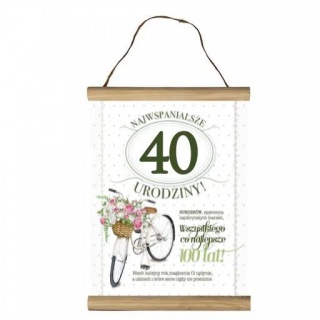 DYPLOM OKOLICZNOŚCIOWY "40" UR05-40 ROWER, Upominki, Art. dekoracyjne i prezentowe