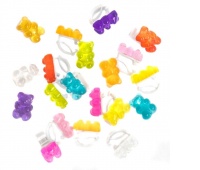 OZDOBY NA SZNUR&Oacute;WKI 20szt.JELLY BEARS, Artykuły zdobnicze, Art. kreatywne