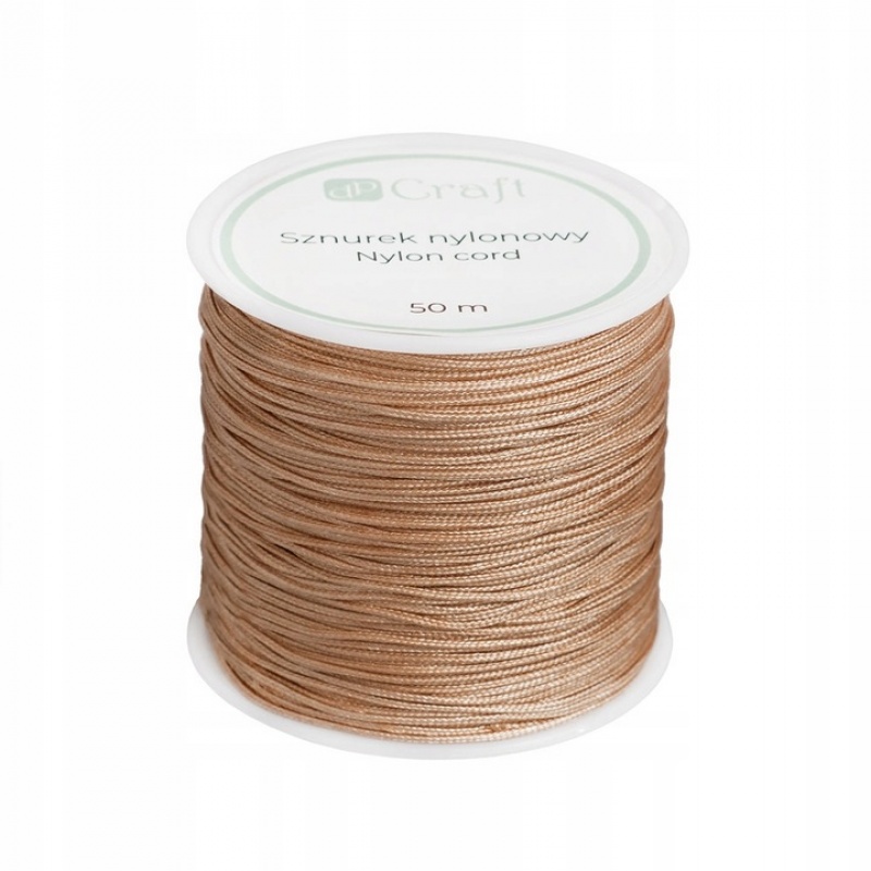 SZNUREK NYLONOWY 0,8mm.50m.SOFT CAMEL, Pozostałe, Art. kreatywne