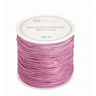 SZNUREK NYLONOWY 0,8mm.50m.DUSTY ROSE, Pozostałe, Art. kreatywne