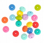 KORALIKI SILIKONOWE 20szt.VIBRANT RAINBOW, Koraliki, Art. kreatywne