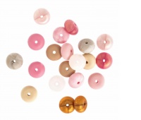 KORALIKI SILIKONOWE 20szt.QUARTZ ROSE, Koraliki, Art. kreatywne