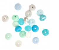 KORALIKI SILIKONOWE 20szt.BLUE SERENITY, Koraliki, Art. kreatywne