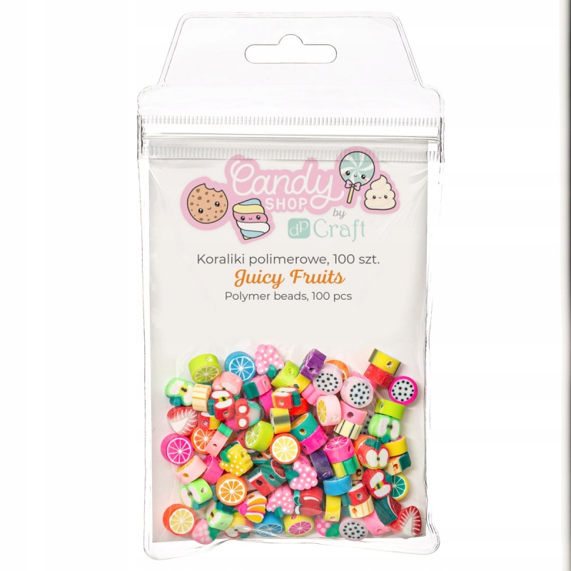 KORALIKI POLIMEROWE 100szt.- JUICY FRUITS, Koraliki, Art. kreatywne