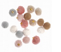 ZAWIESZKI FUTERKOWE 18szt.SOFT NUDES, Koraliki, Art. kreatywne