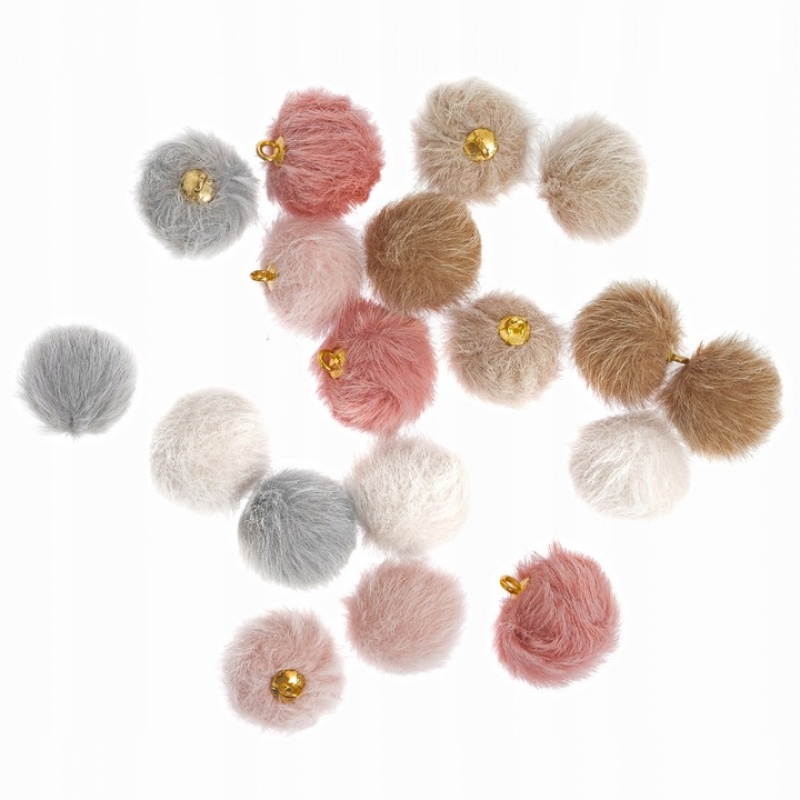 ZAWIESZKI FUTERKOWE 18szt.SOFT NUDES, Koraliki, Art. kreatywne