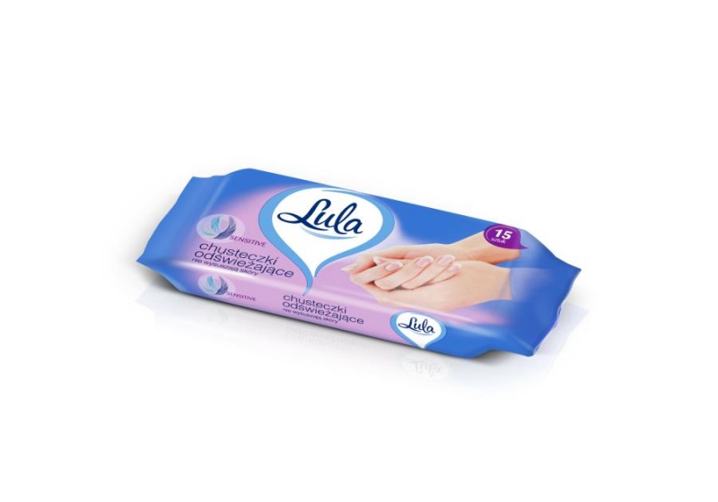 LUL CHUSTECZKI NAWILŻAJĄCE DO RĄK SENSITIV 15szt., Chusteczki, Art. higieniczne i dozowniki