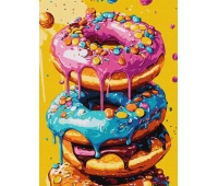 ZESTAW DO MAL.PO NUM. PYSZNE PĄCZKI 30X40CM