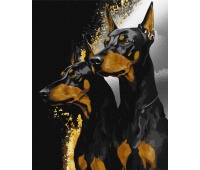 ZESTAW DO MAL.PO NUM. WIERNE DOBERMANY 40X50CM