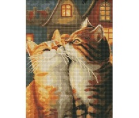 ZESTAW DO MOZ.DIAM. ZAKOCHANE KOTY 30X40CM