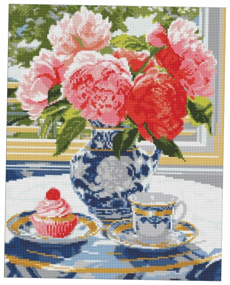 ZESTAW DO MOZ.DIAM.SŁODKA NIESPODZIANKA 40X50CM, Zestawy kreatywne, Art. kreatywne