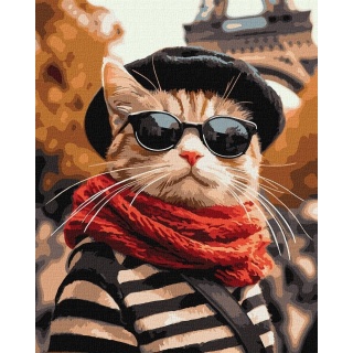 ZESTAW DO MAL.PO NUM. PUSZYSTY W PARYŻU 40X50CM, Zestawy kreatywne, Art. kreatywne