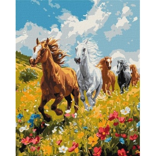 ZESTAW DO MAL.PO NUM. POLOWA HARMONIA 40X50CM, Zestawy kreatywne, Art. kreatywne