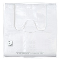 Reklam&oacute;wka SARANTIS, HDPE, średnia, 30/8/55 cm, 11 mikr., 200 szt., biała, Woreczki i torby foliowe, Artykuły higieniczne i dozowniki