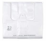 Plastic bag SARANTIS, basic, HDPE 25/6/45 cm, 8 mikrons., 200 pcs, white