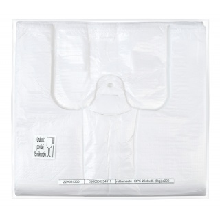 Reklam&oacute;wka SARANTIS, HDPE, podstawowa, 25/6/45 cm, 8 mikr., 200 szt., biała, Woreczki i torby foliowe, Artykuły higieniczne i dozowniki