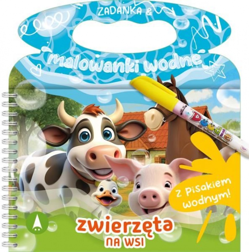 WODNE. ZWIERZĘTA NA WSI, Kolorowanki, Książeczki