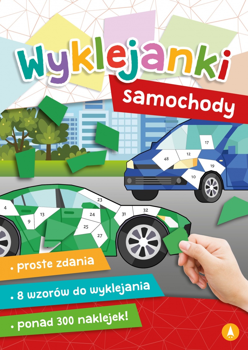 WYKLEJANKI SAMOCHODY, Kolorowanki, Książeczki