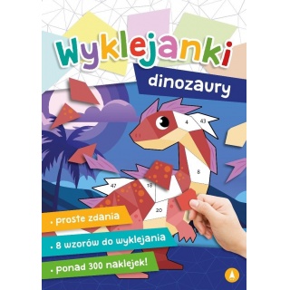 WYKLEJANKI DINOZAURY, Kolorowanki, Książeczki
