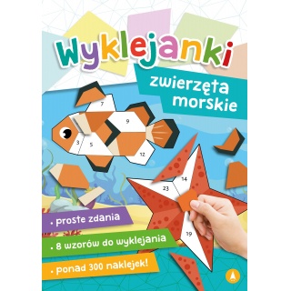 WYKLEJANKI ZWIERZĘTA MORSKIE, Kolorowanki, Książeczki
