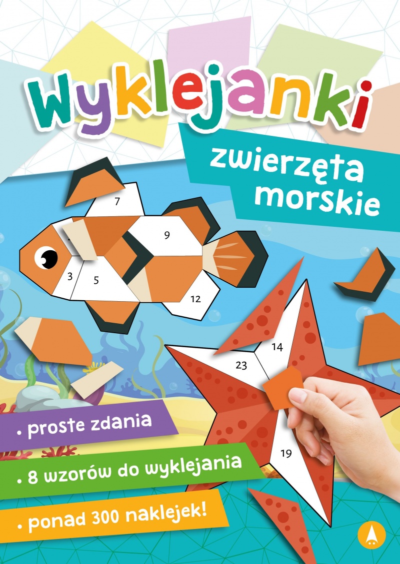 WYKLEJANKI ZWIERZĘTA MORSKIE, Kolorowanki, Książeczki