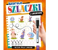 Kolorowe szlaczki z pisakiem. Piszę i zmazuję 5 L, Edukacyjne, Książeczki