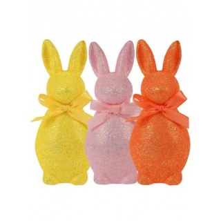 BŁYSZCZĄCY ZAJĄC FLOKOWANY, Wielkanoc, Art. świąteczne i okolicznościowe