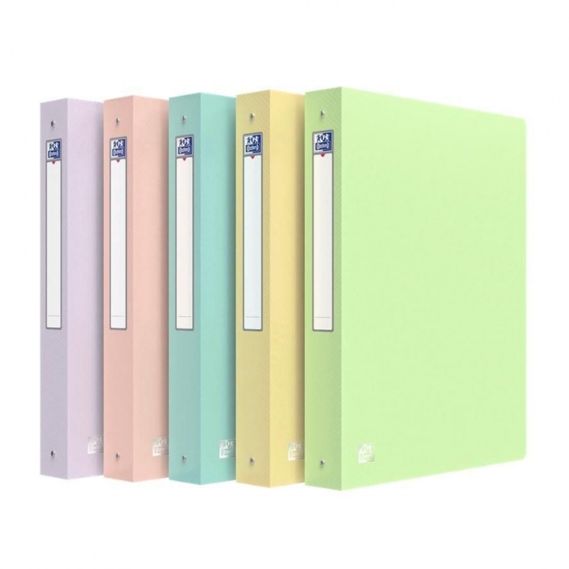 SEGREGATOR OXF URBAN A4/40 4 RINGI PP MIX PASTEL, Segregatory ringowe, Organizacja dokument&oacute;w