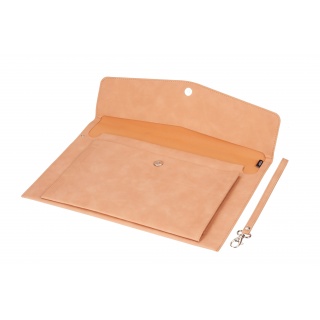 TECZKA A4 Z KIESZONKĄ NUBUK BEŻOWA, Teczki kopertowe, Organizacja dokument&oacute;w
