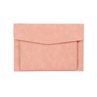 TECZKA A4 Z KIESZONKĄ NUBUK R&Oacute;ŻOWA, Teczki kopertowe, Organizacja dokument&oacute;w